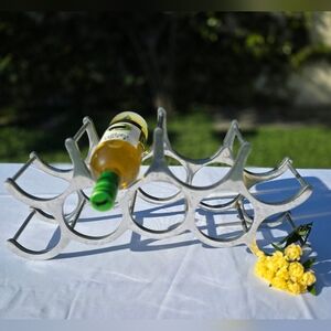 Vintage Mid-Century Modern Atomic Style Aluminum Wine Rack | Eichholtz Style